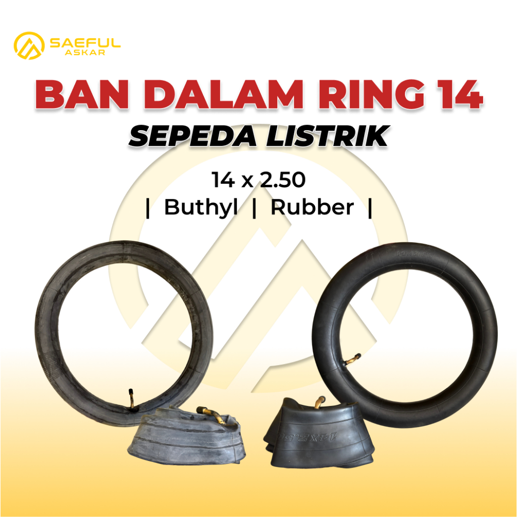 Ban Dalam Sepeda Listrik Ukuran 14x2.125 14x2.50 16x2.125 16x2.50