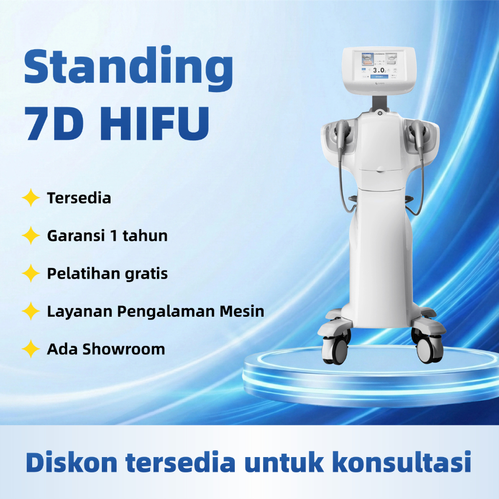 7D hifu wajah double chin alat kulit kendur di leher alat klinik kecantikan alat pengencang wajah 7D