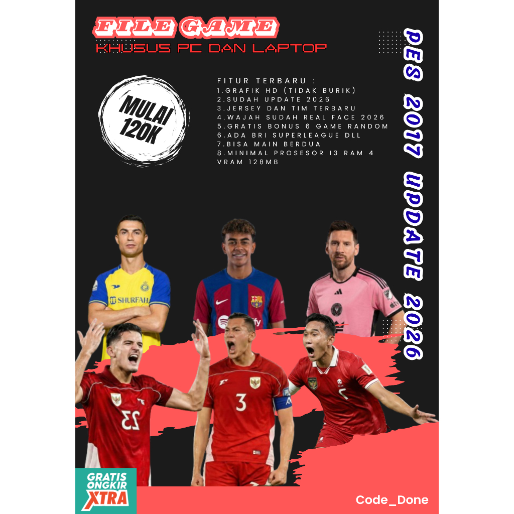 FILE GAME BOLA 2017 UPDATE 2026 KHUSUS PC DAN LAPTOP