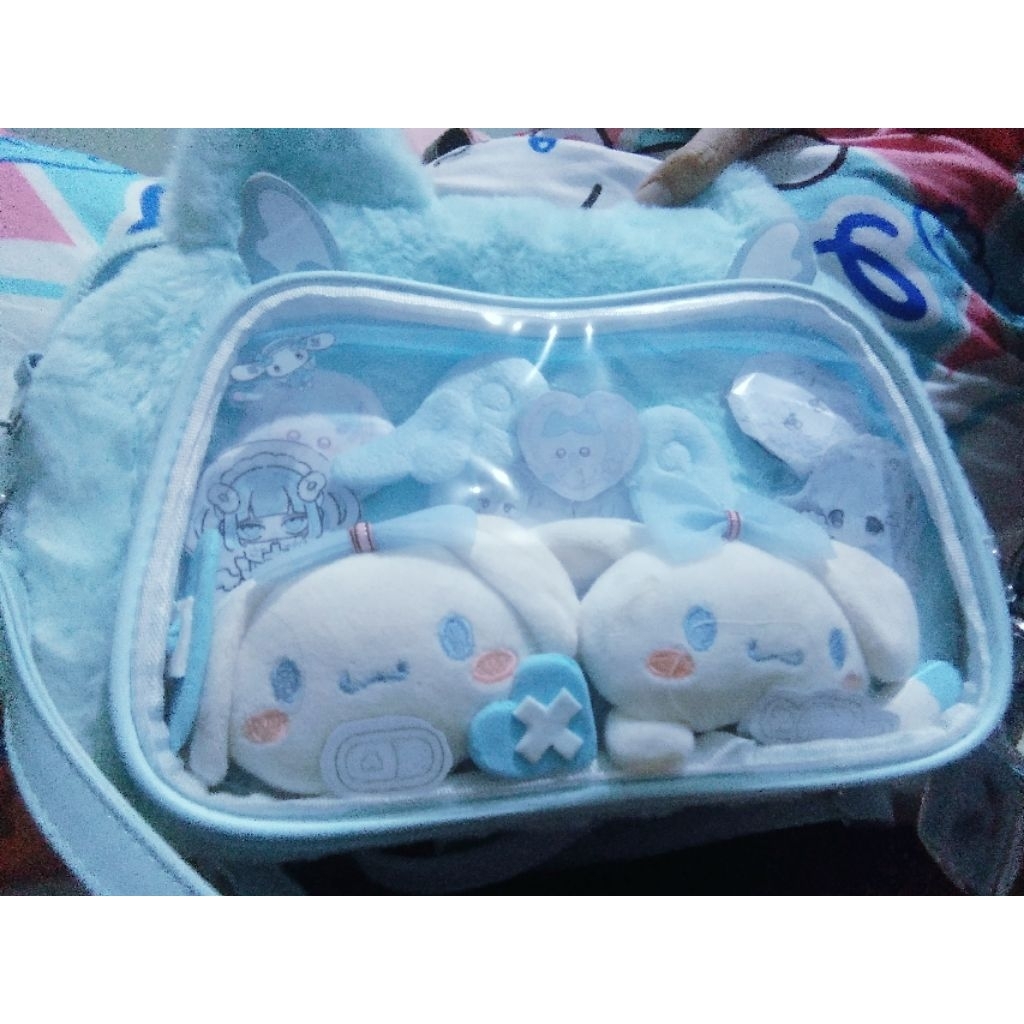 WTS tas tenshi kaiwai bag full item +acc tas biru lucu
