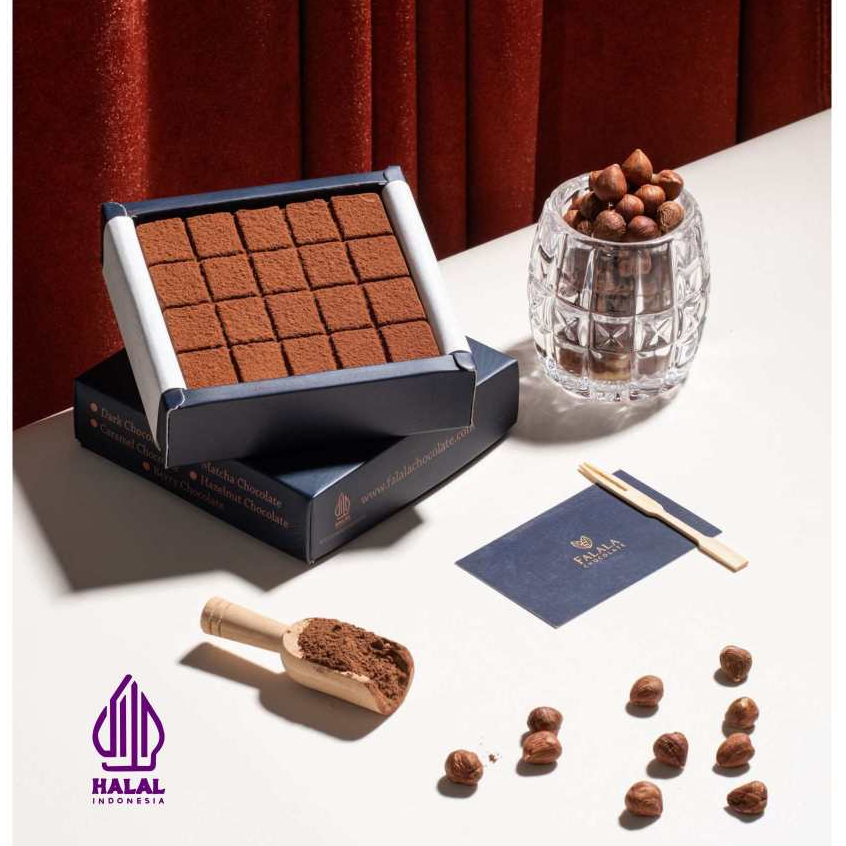 Falala Hazelnut Chocolate Small Box | Japanese Nama Chocolate Premium Bali