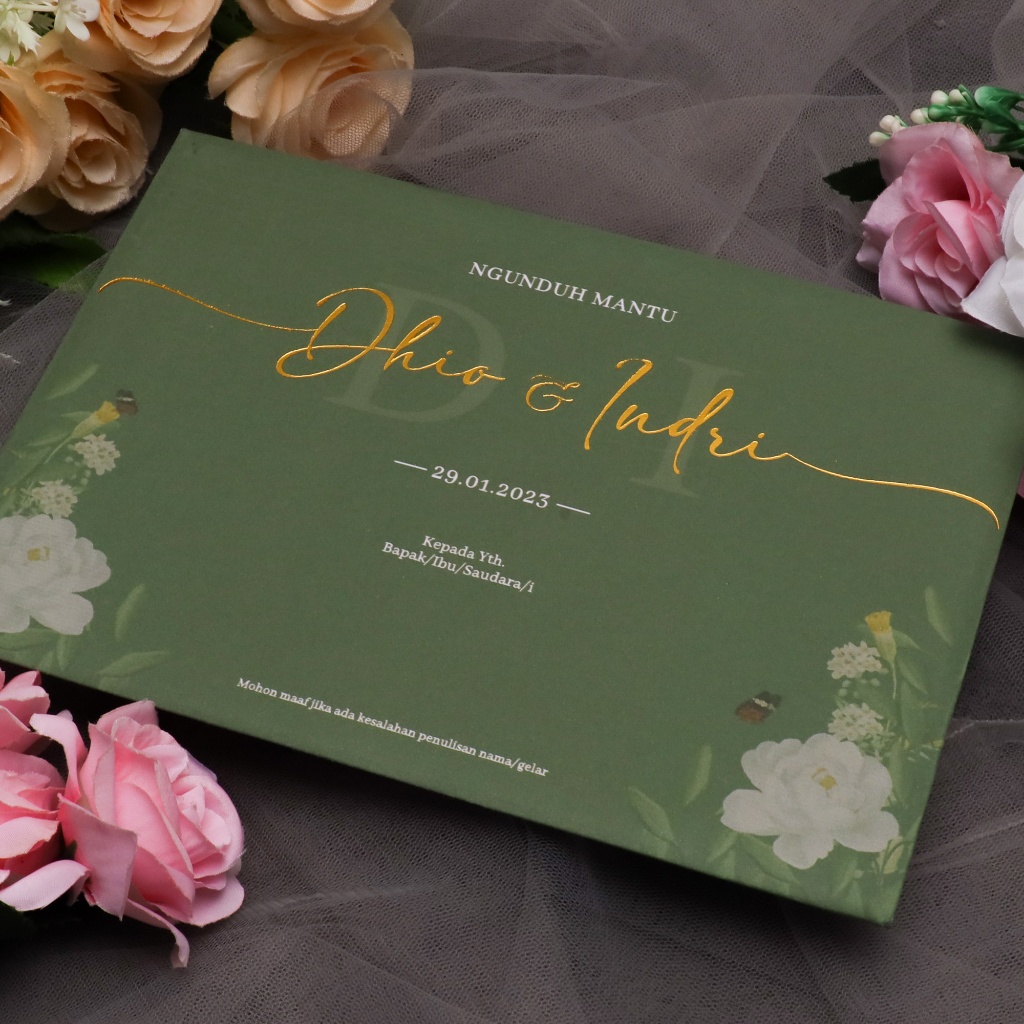 Undangan Pernikahan Hardcover Simple | Bisa Custom | Free Desain