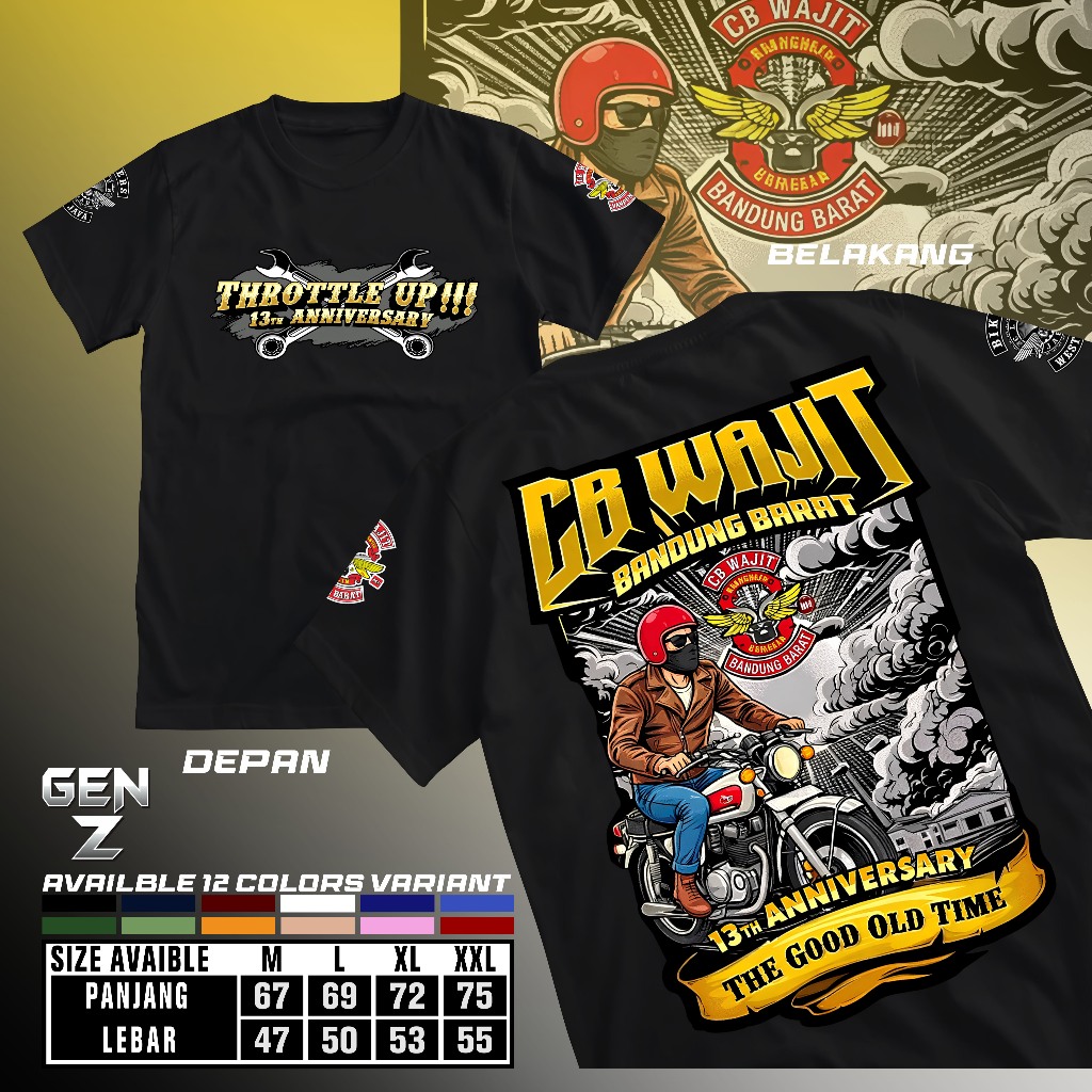 Kaos Acara CB Wajit Bandung Barat Kaos Unisex Kaos Pria & Wanita