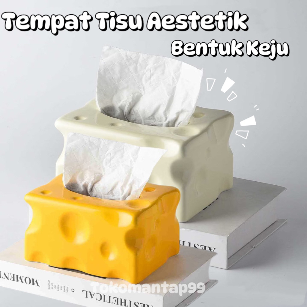 [READY]Tempat Tisu Keju Kuning/Kotak Tisu Lucu Dan Unik/Tempat Tisu Mobil Meja Belajar Dan Ruang Tam