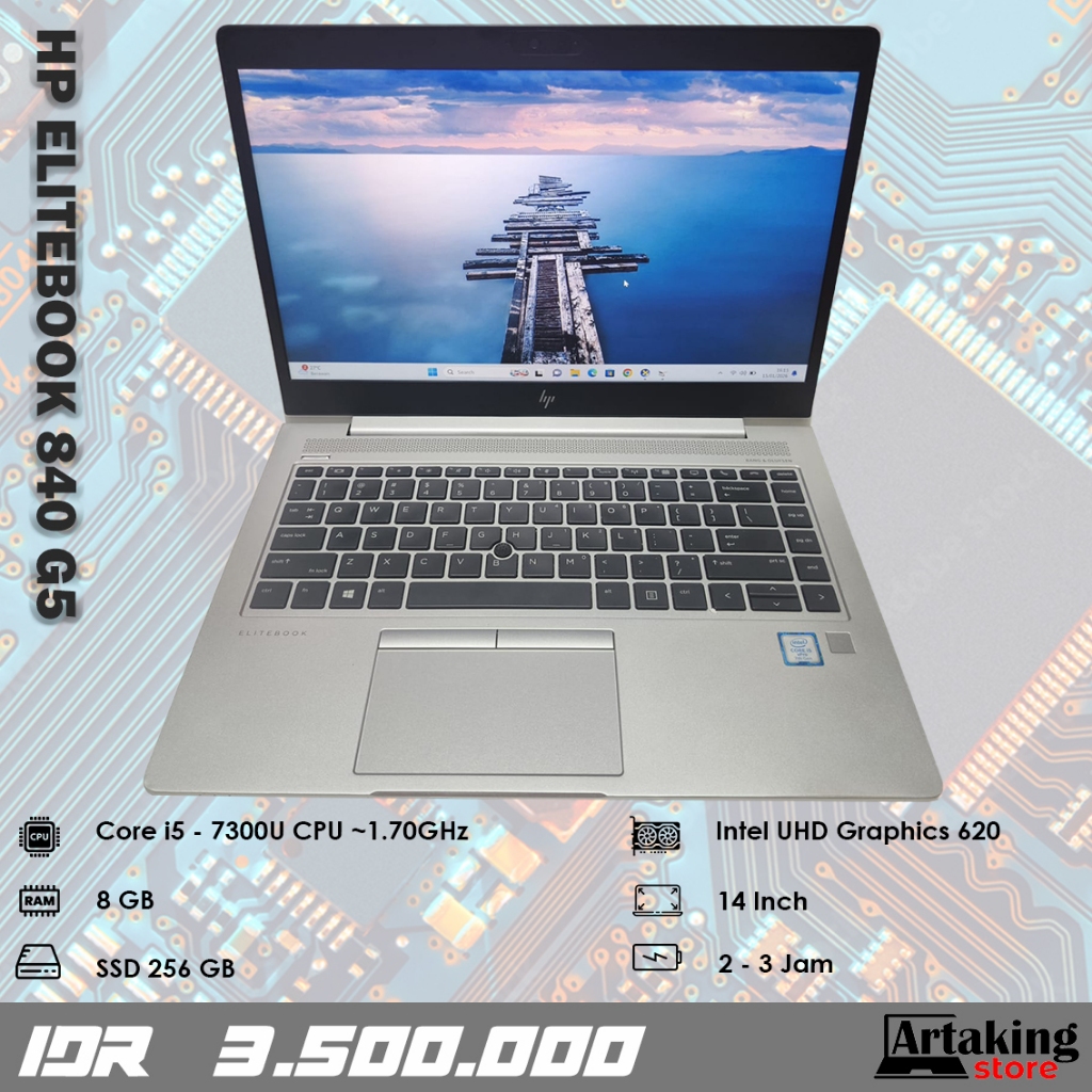 Hp EliteBook 840 G5 - Core i5 - Gen 7 th - SSD 256 GB