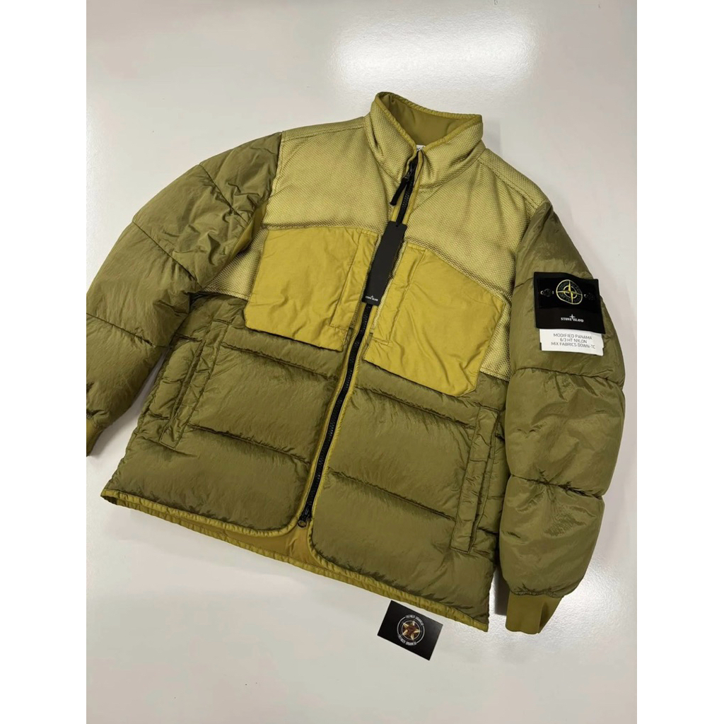 Stone Island 42840 MODIFIED PANAMA 6/3 HT NYLON MIX FABRICS DOWN-TC JACKET