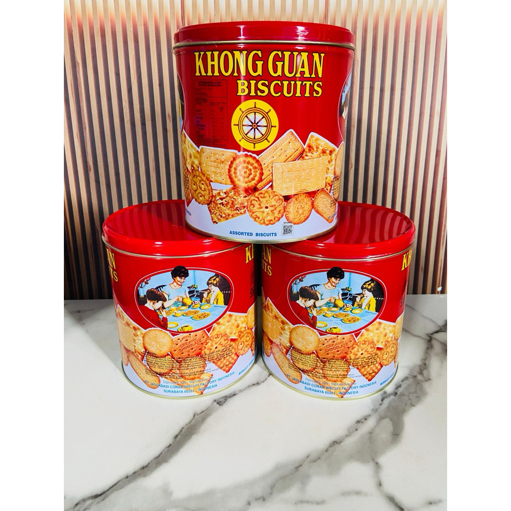 biskuit KHONGGUAN BULAT kemasan 1 kaleng