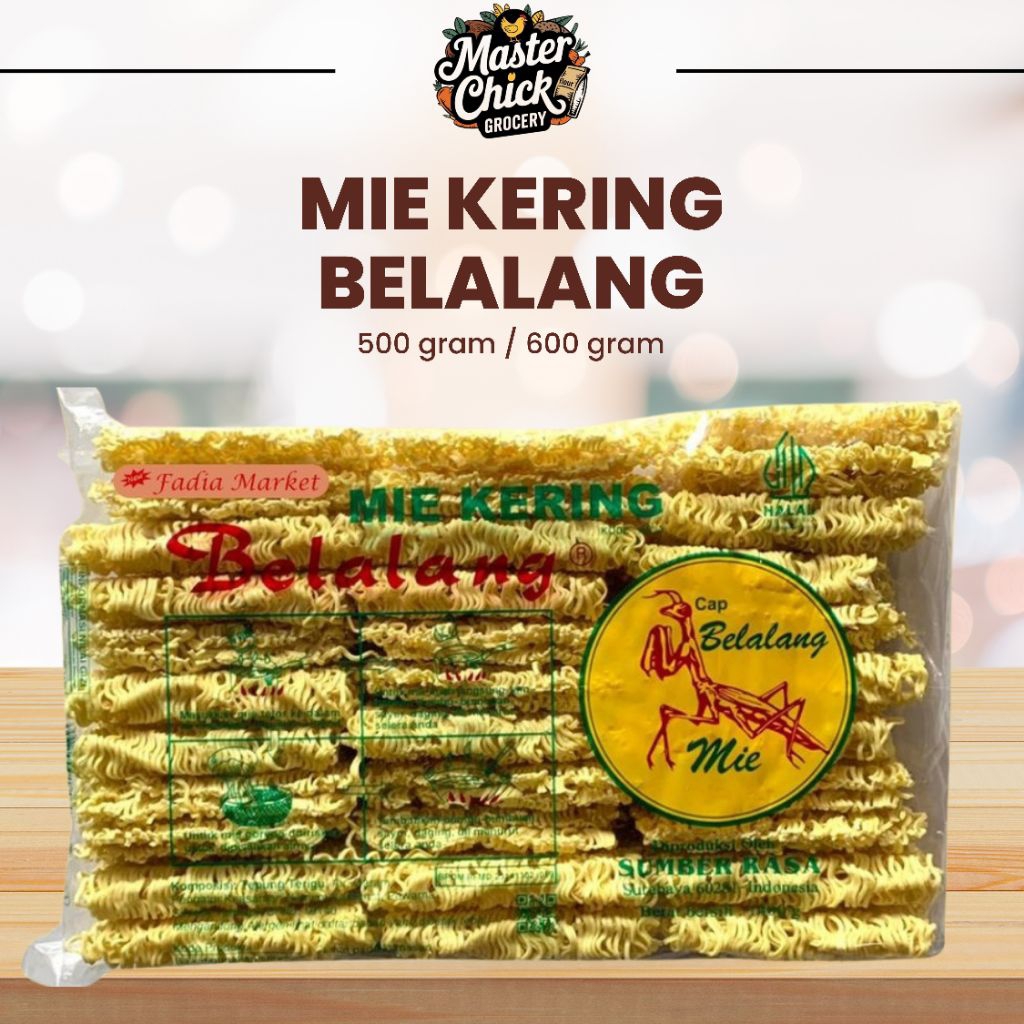 Mie Kering Belalang 500g / 600g - Mie Telur Keriting Kenyal dan Ekonomis