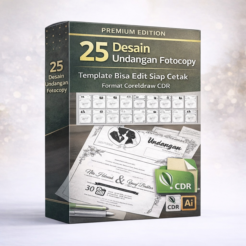 25 Desain Undangan Fotocopy - Template Bisa Edit Siap Cetak Format Coreldraw CDR