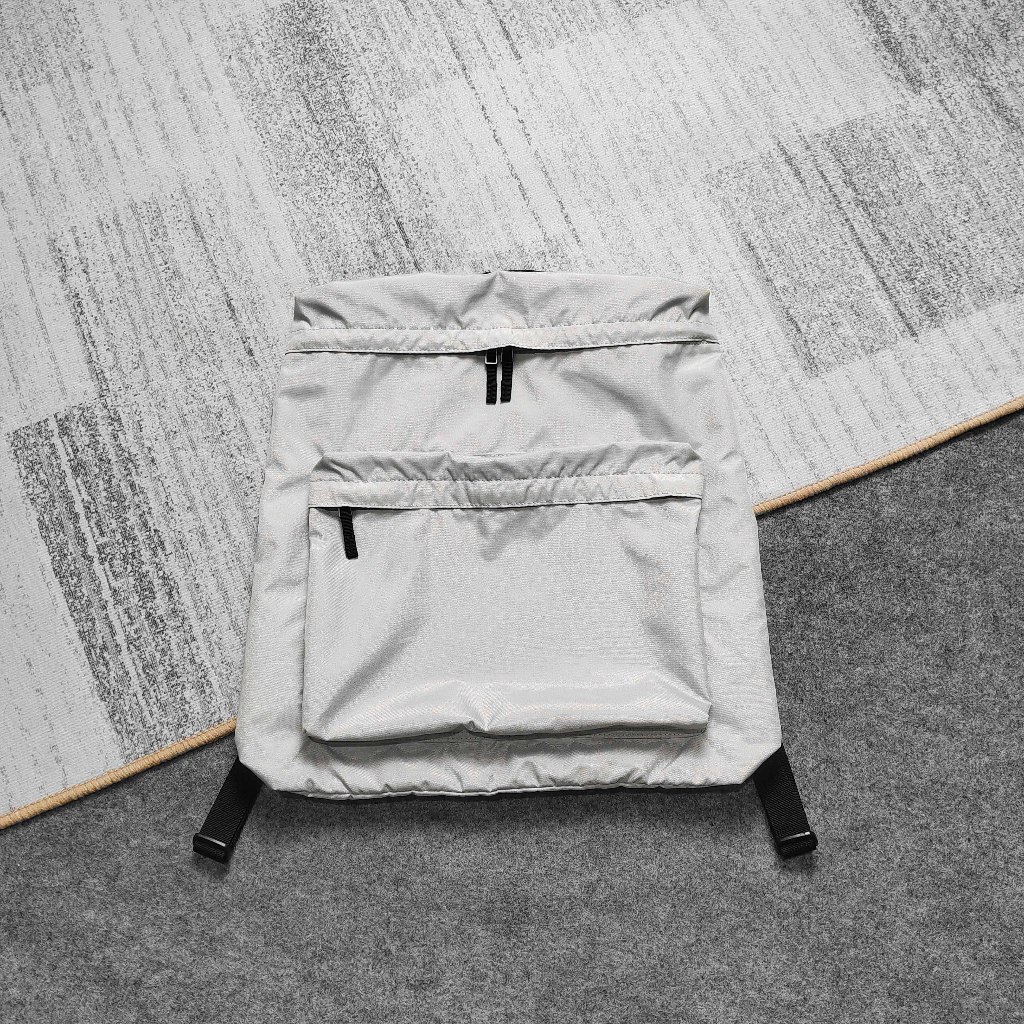 Uniqlo Nylon 2Way Bag Grey Tas Ransel Backpack Tote Bag