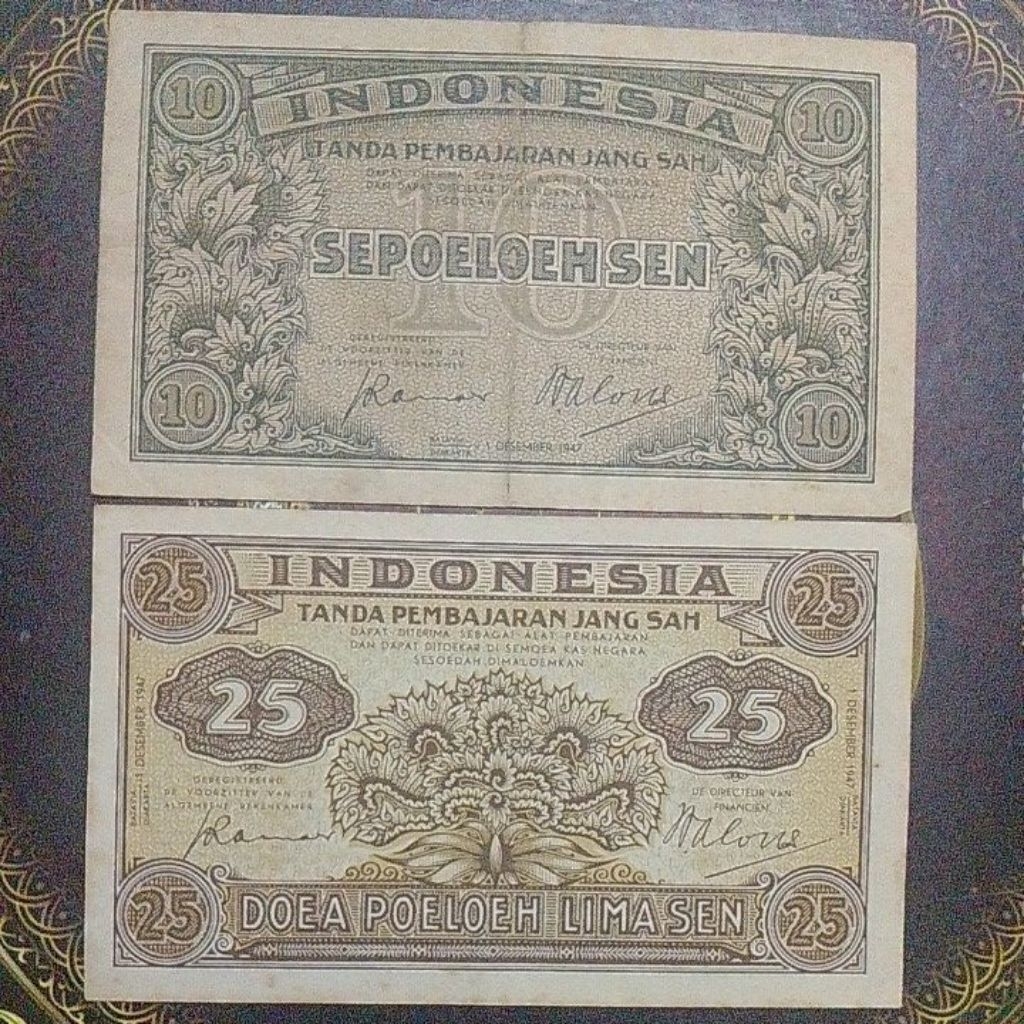 Uang Masa Federal 10 dan 25 sen 1947 vf