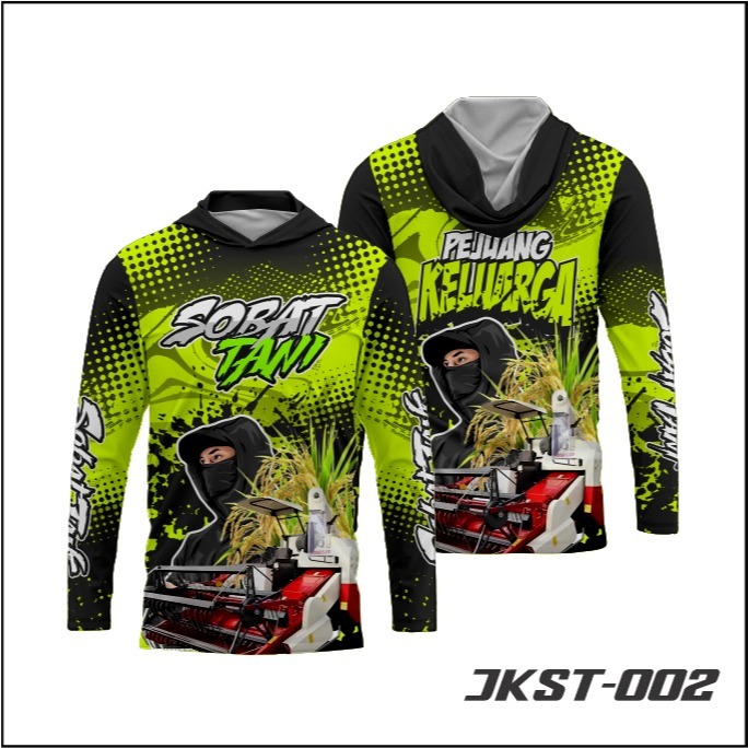 Kaos Jersey Sobat Tani Lengan Panjang Kupluk