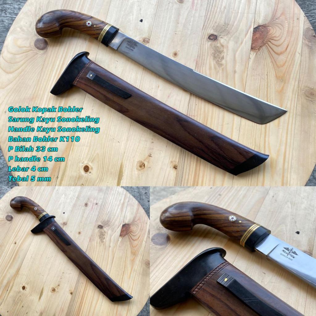 Golok Kerja Model Kopak Baja Bohler K110 Asli Cibatu