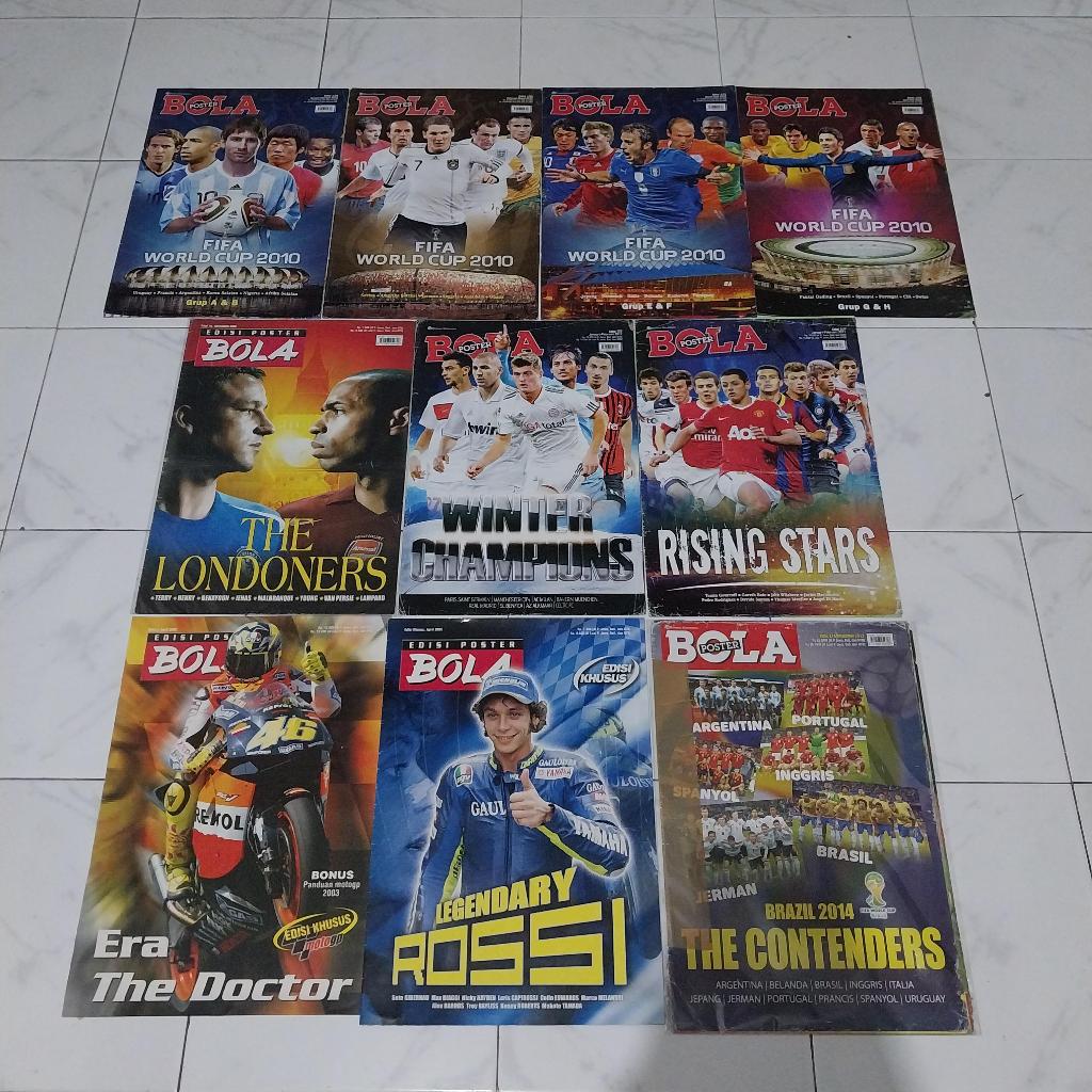 10 Tabloid Bola Edisi Poster (Kondisi Minus)