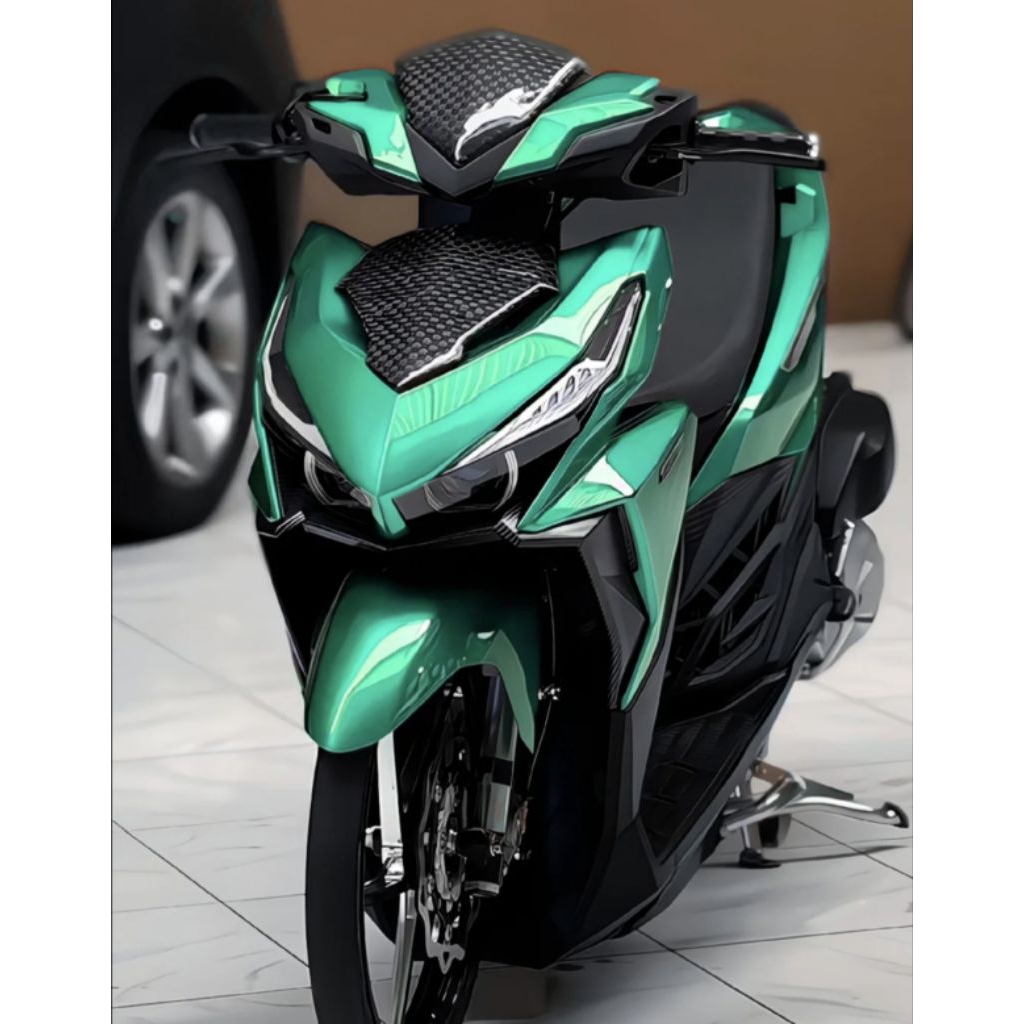 Cat Pu Tosca green metalic V2 | cet pu custom Hijau Tosca Metalic