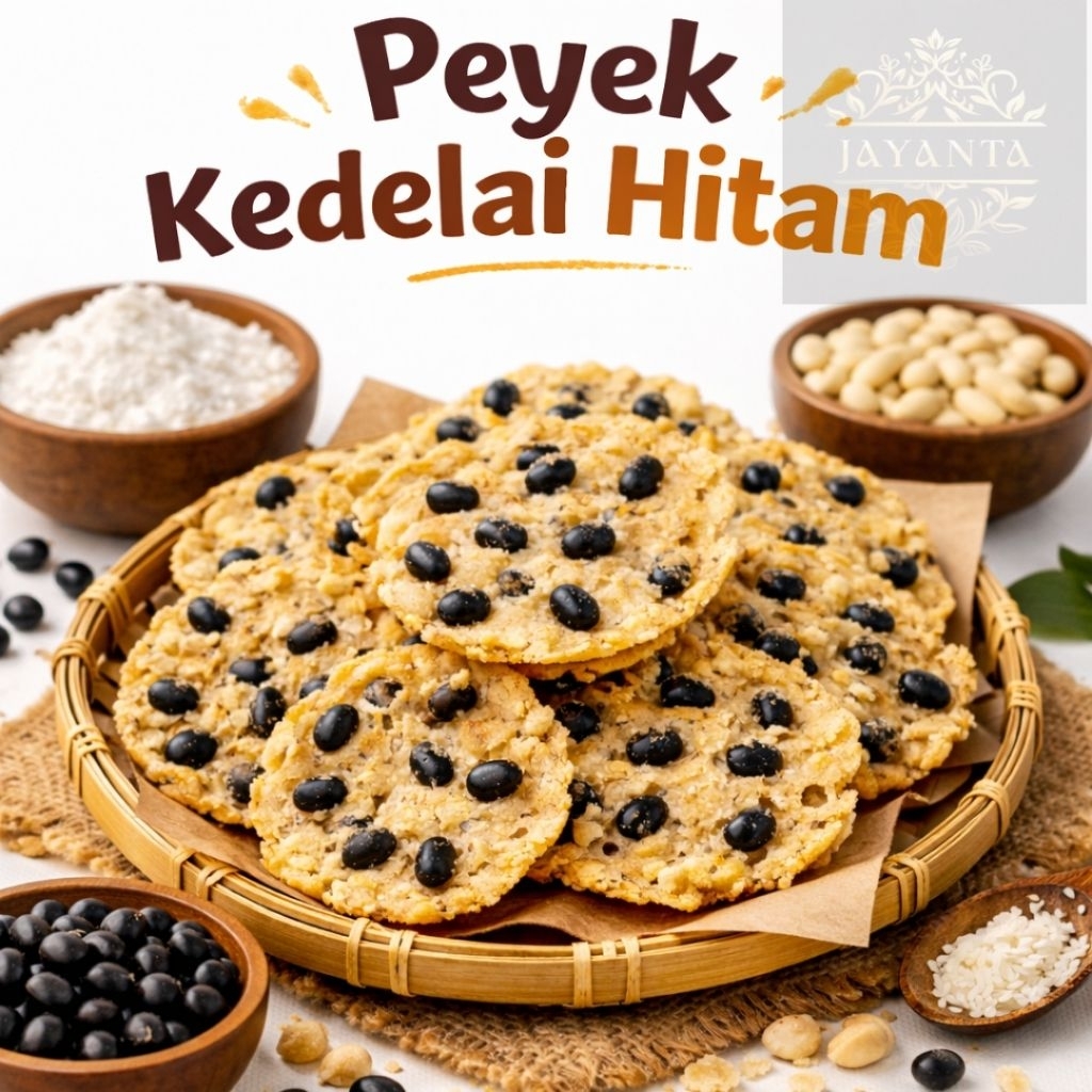 Cemilan peyek kedelai hitam kacang