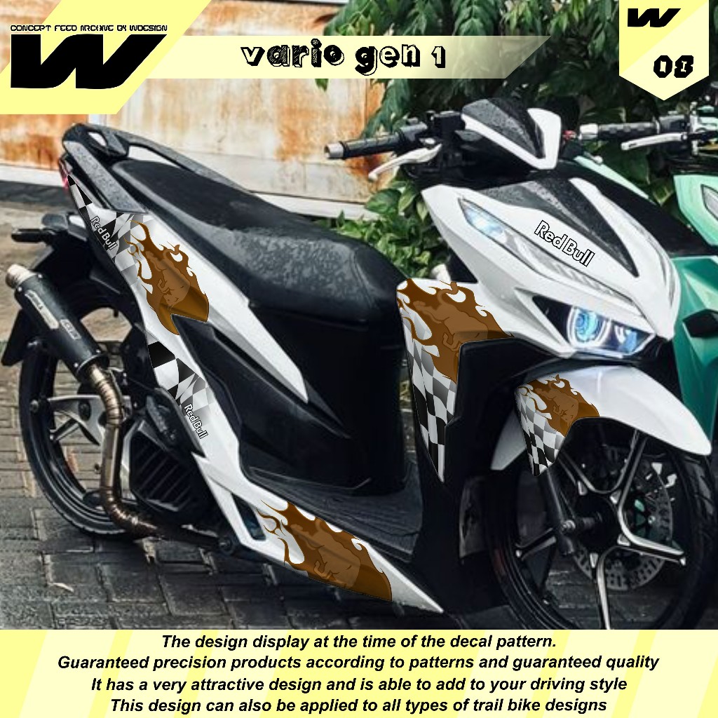 (COD) Sticker Decal Full Body Motor Honda Vario 125/150 2017 2018 2019 2020 2021 2022 Stiker Skotlet