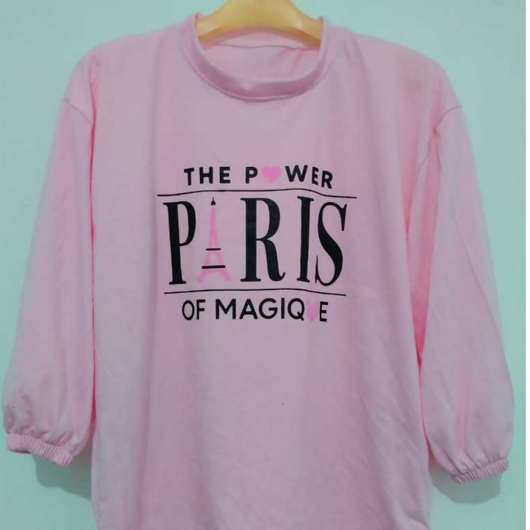Baju Wanita Motif PARIS Oversize | Atasan Wanita