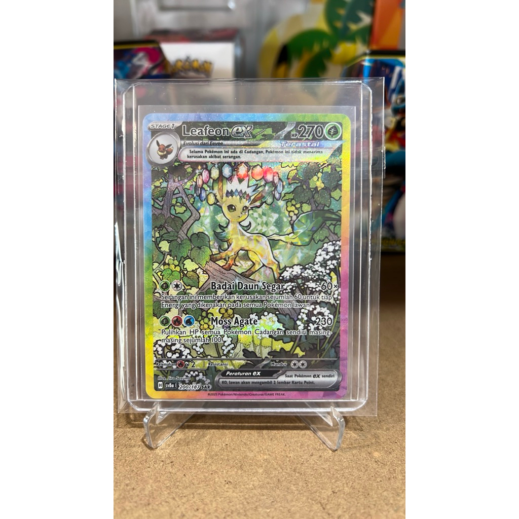 Leafeon ex SAR Kartu Pokemon Indonesia Terastal Festival sv8a Terrastal