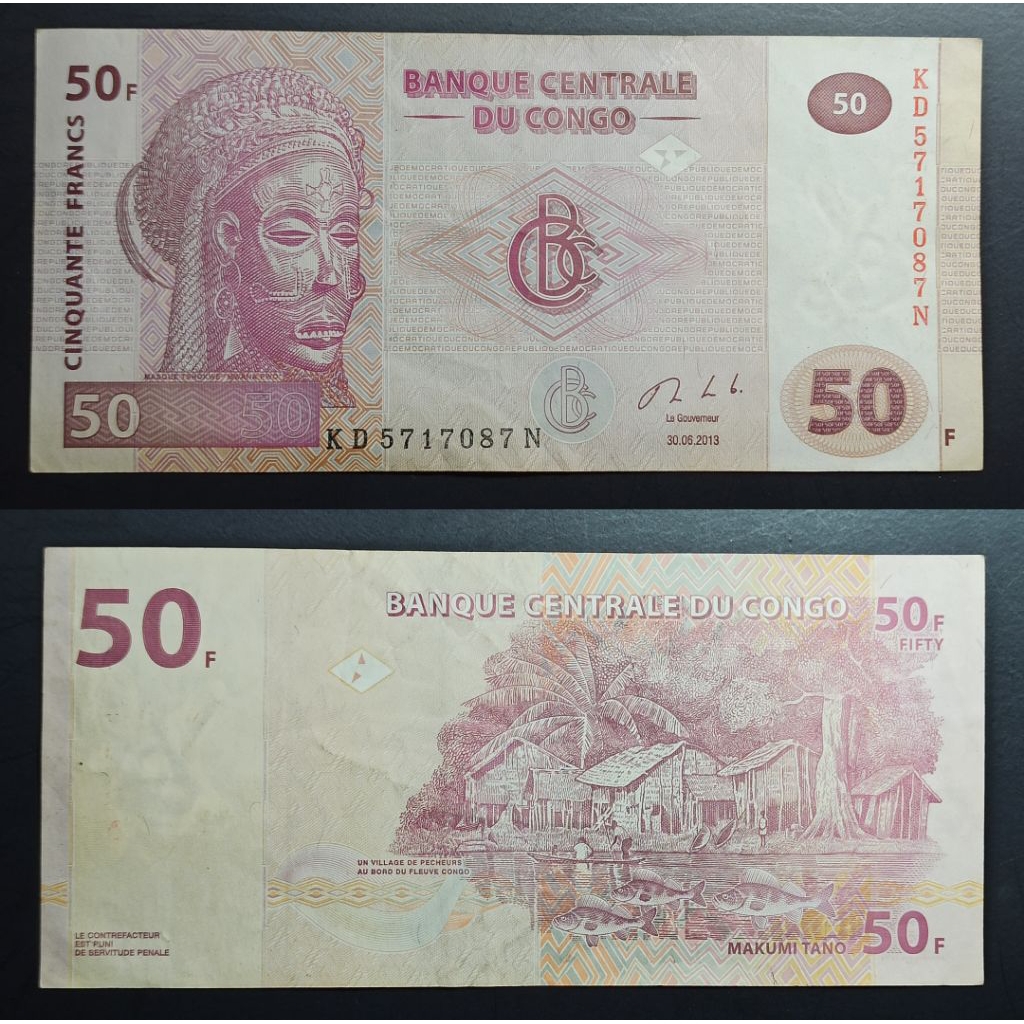 uang asing congo 5p francs p2670
