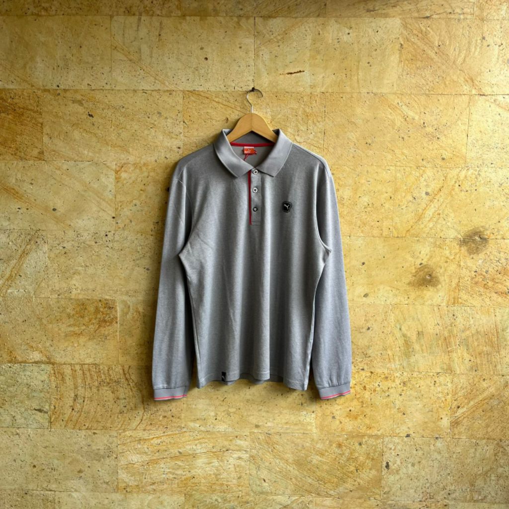 (Second) Long Sleeve Polo Shirt Grey Pvm@ size XL