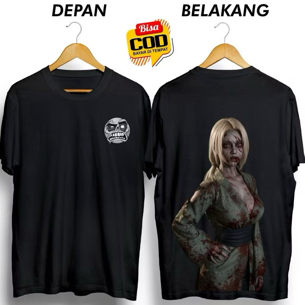 KAOS DISTRO PRIA HANTU CEWEK SEKSI SEREM