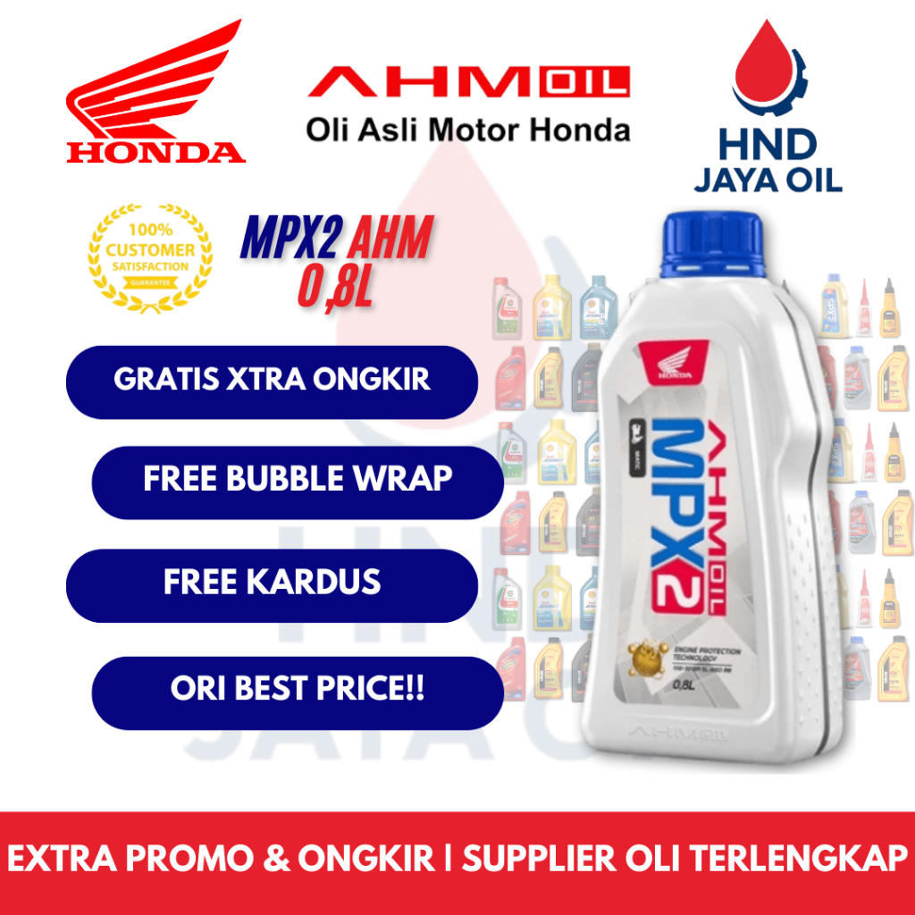 Oli Motor Matic Honda AHM MPX2 0.8L 10W-30 Oli Motor Metik Honda Vario Beat Scoopy MPX2 800ml