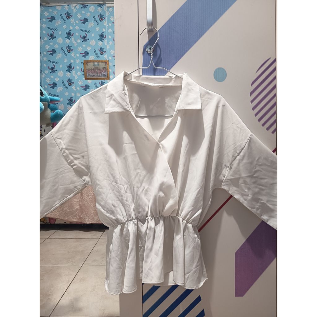 [PL] Blouse Lengan Panjang Warna Putih Merek I Got C Made in Korea