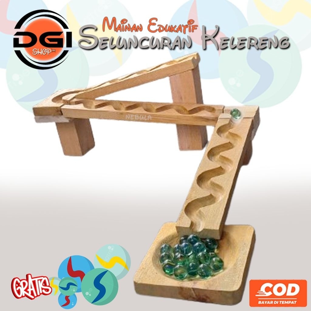 Marble Run Seluncuran Kelereng paket DGI Marble Mania Store