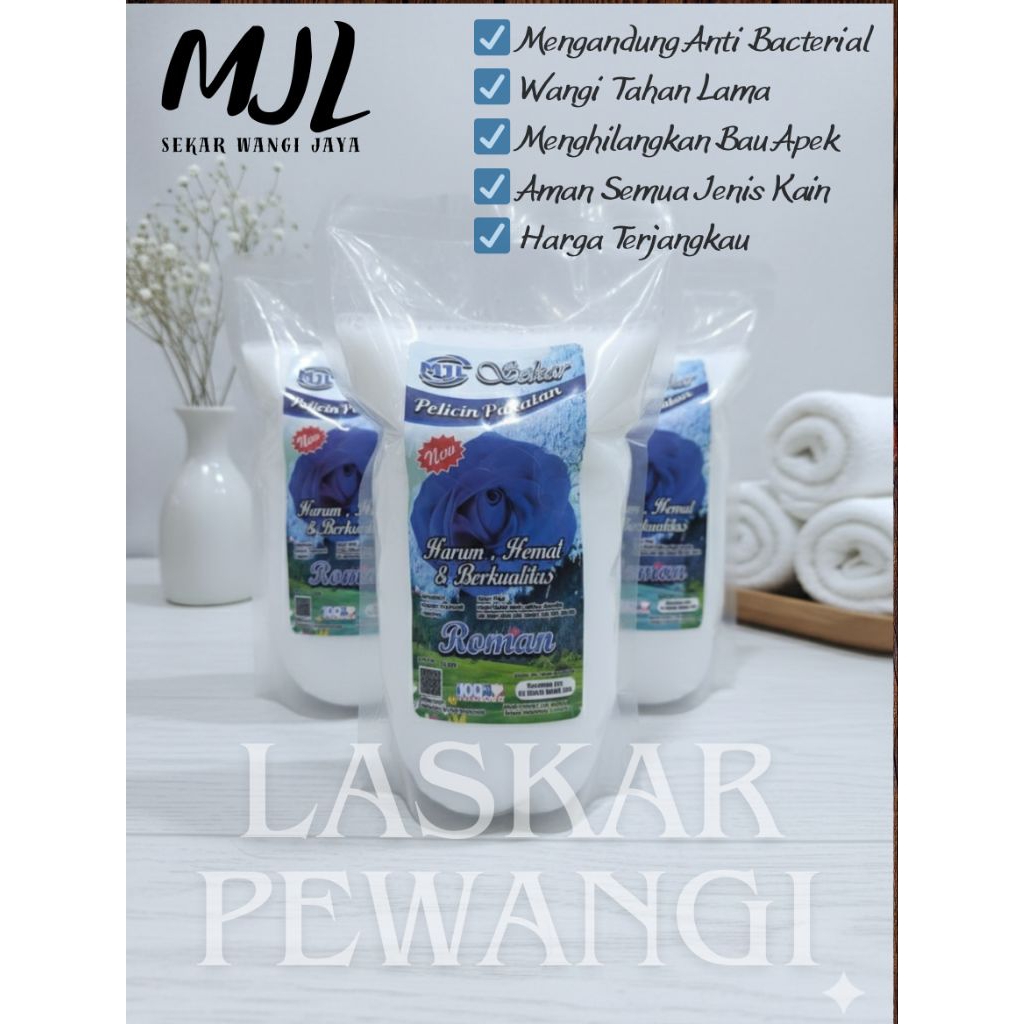 Pelicin Dan Pewangi Pakaian Laundry - Pelicin Setrika Pakaian Laundry Extra Wangi Tahan Lama