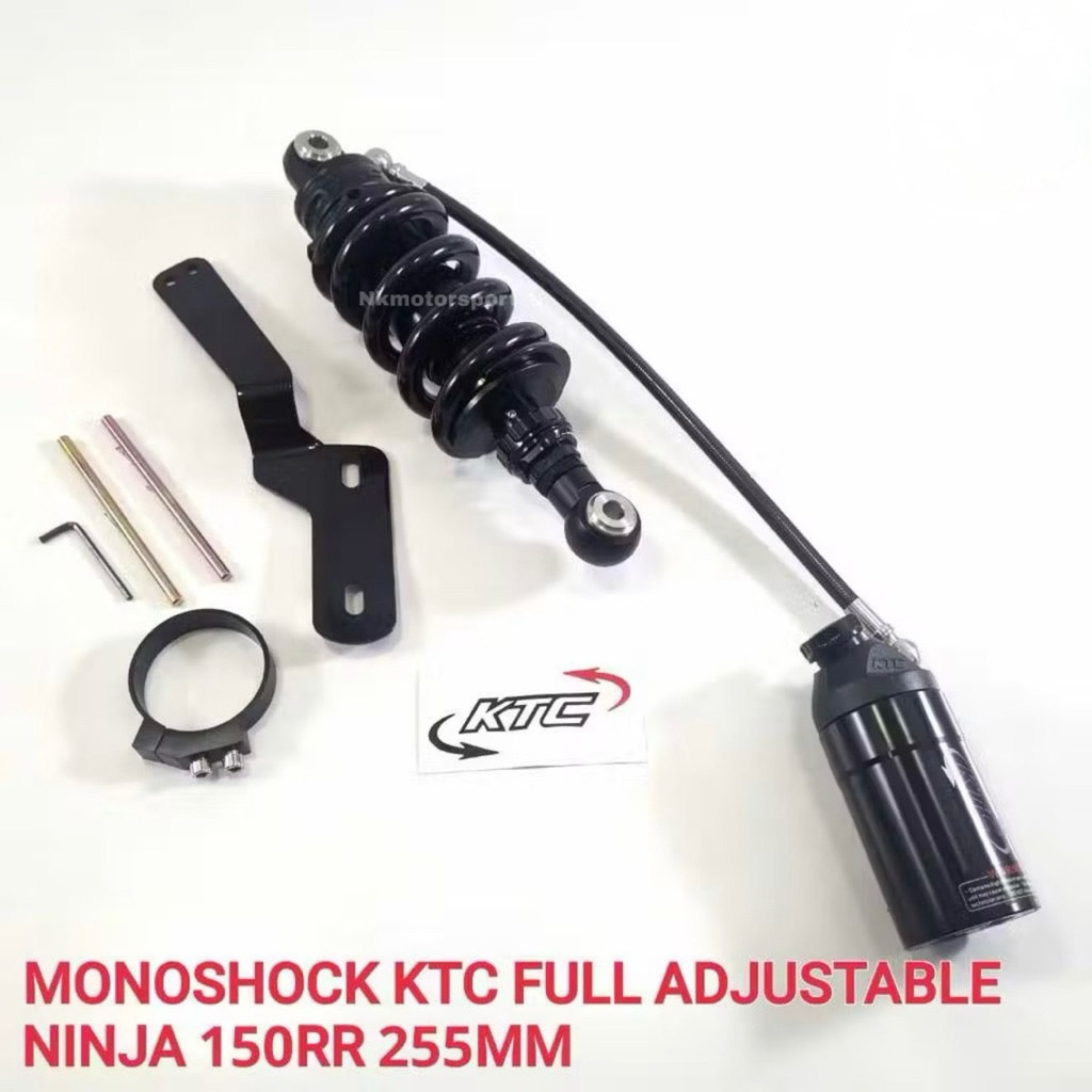 MONOSHOCK TABUNG PISAH KTC NINJA RR SHOCK BELAKANG TABUNG PISAH UK SHOCK 255MM ORIGINAL KTC 100%