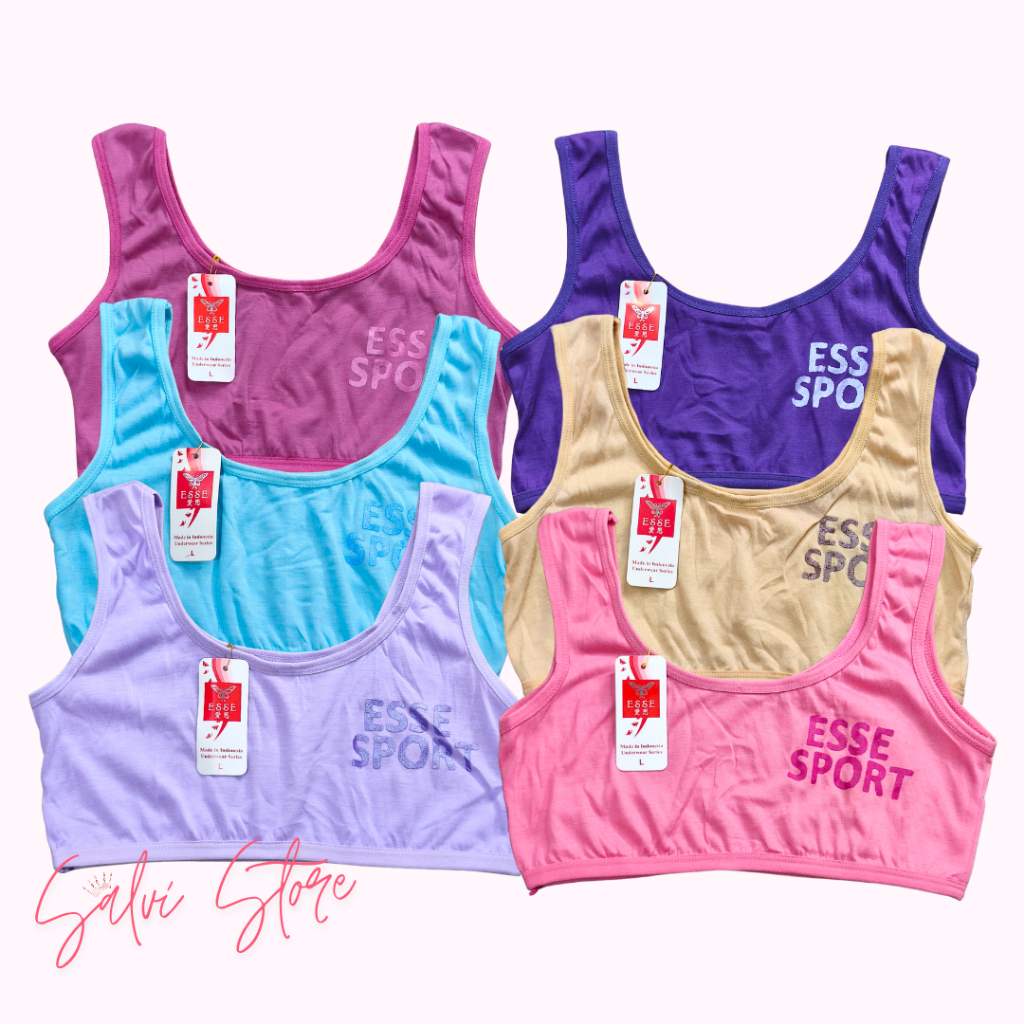 Salvi Store| 6 Pcs Miniset ESSE Sport Sablon Miniset Anak Remaja Tanpa Busa