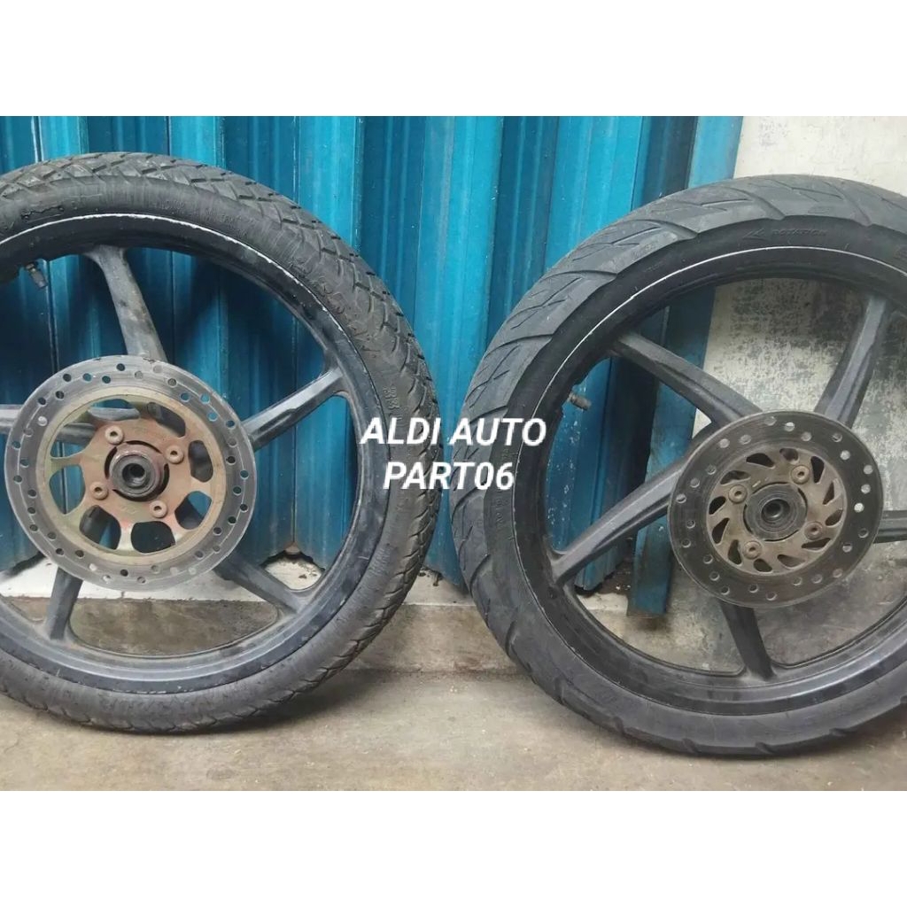 Velek/Velg Racing Standar Supra x 125 Doble Disc Satu set depan belakang, Asli Original Copotan Moto