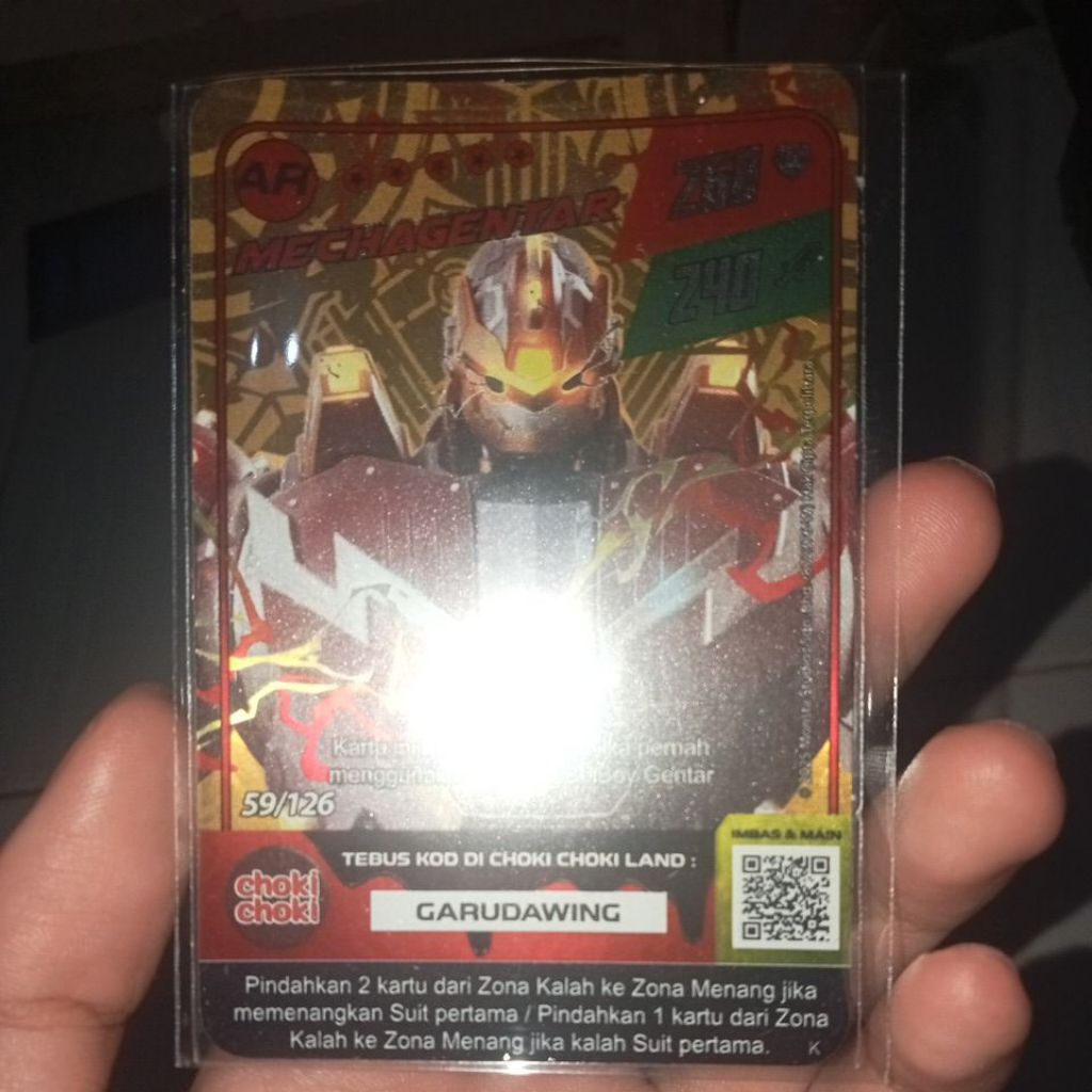 kartu choki-choki BoBoiBoy AR mecha gentar | monsta galaxy card | kartu choki-choki emas gold