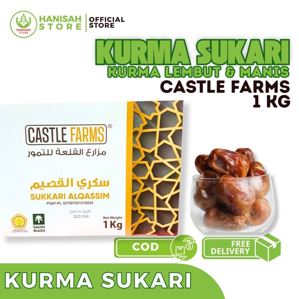 KURMA SUKARI CASTLE FARMS PREMIUM ORGANIK PANEN TERBARU 1 KG