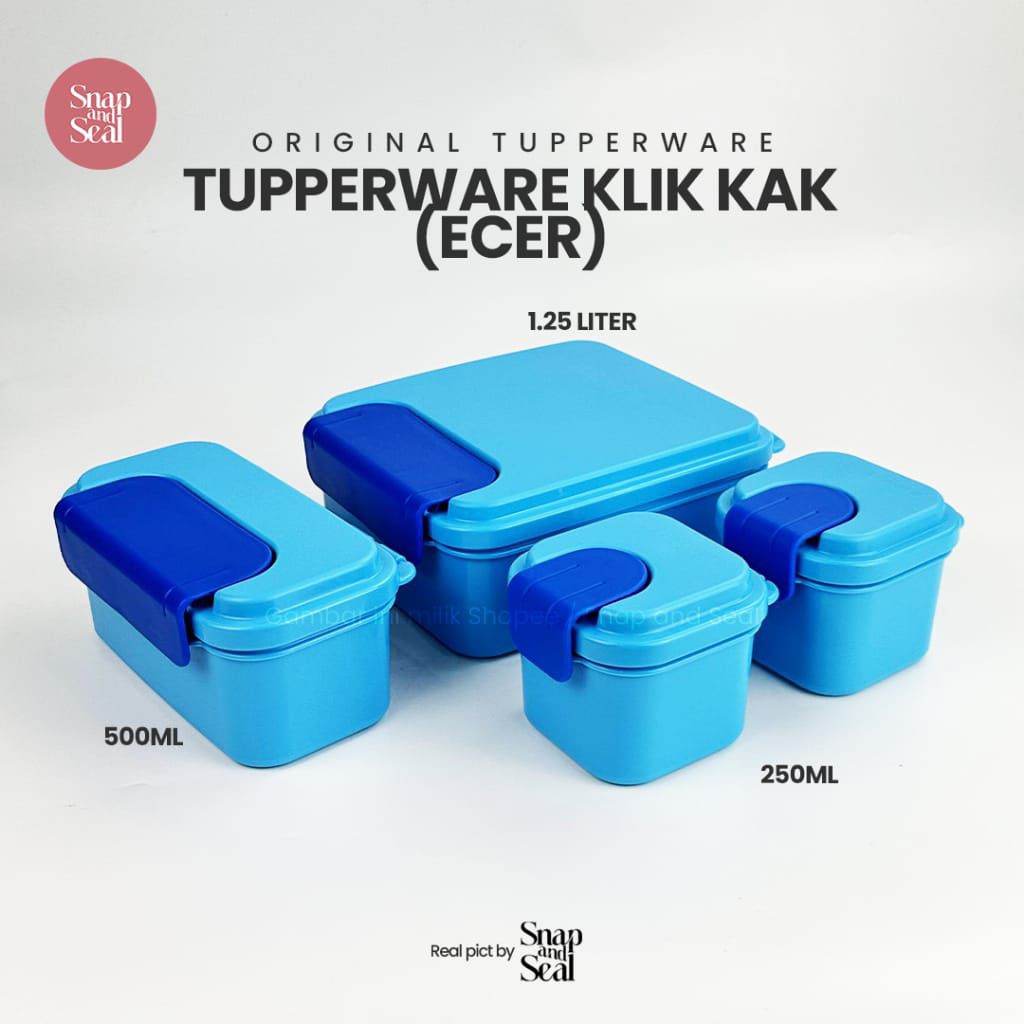 klik klak kotak bekal premium Tupperware baru dan original kotak bekal  unik estetik