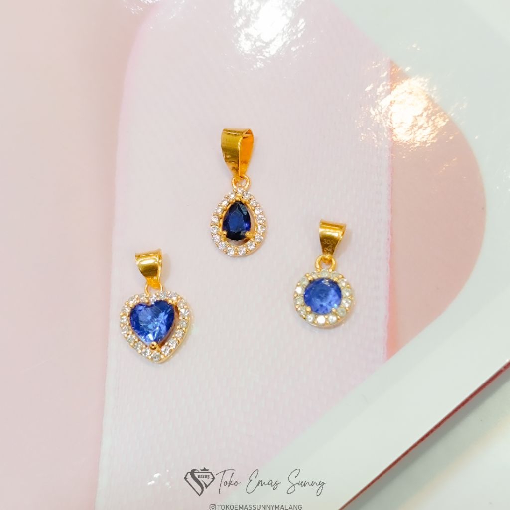 Liontin Permata Biru 300%