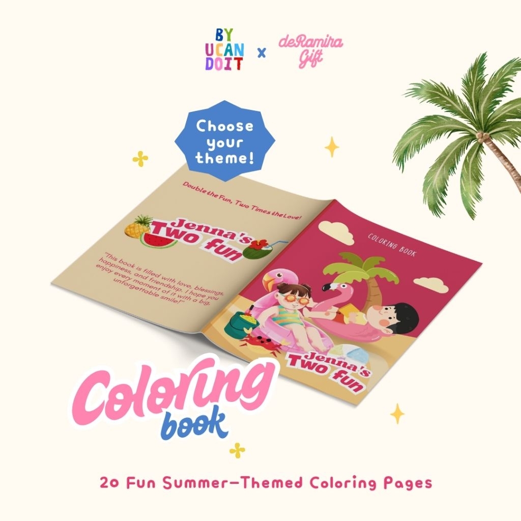 CUSTOM Coloring Book | Buku Mewarnai Custom A5 | Souvenir Ulang Tahun