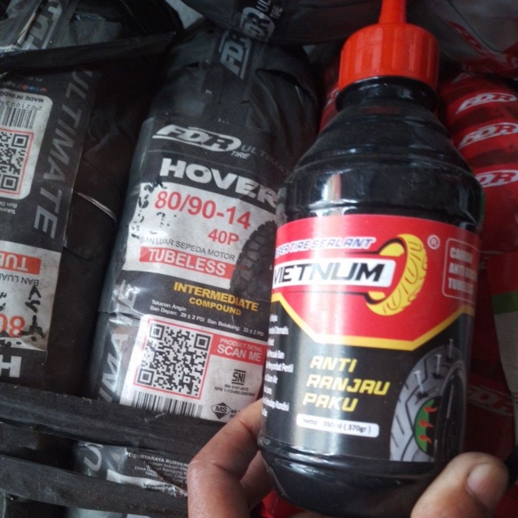 ban luar motor matik fdr tubles 80/90-14+CAIRAN TUBLES ring velek 14