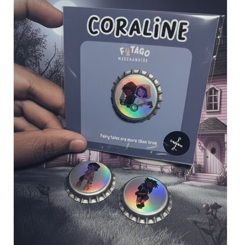 Corlaine pin bottle cap animasi corlaine pin bottle cap