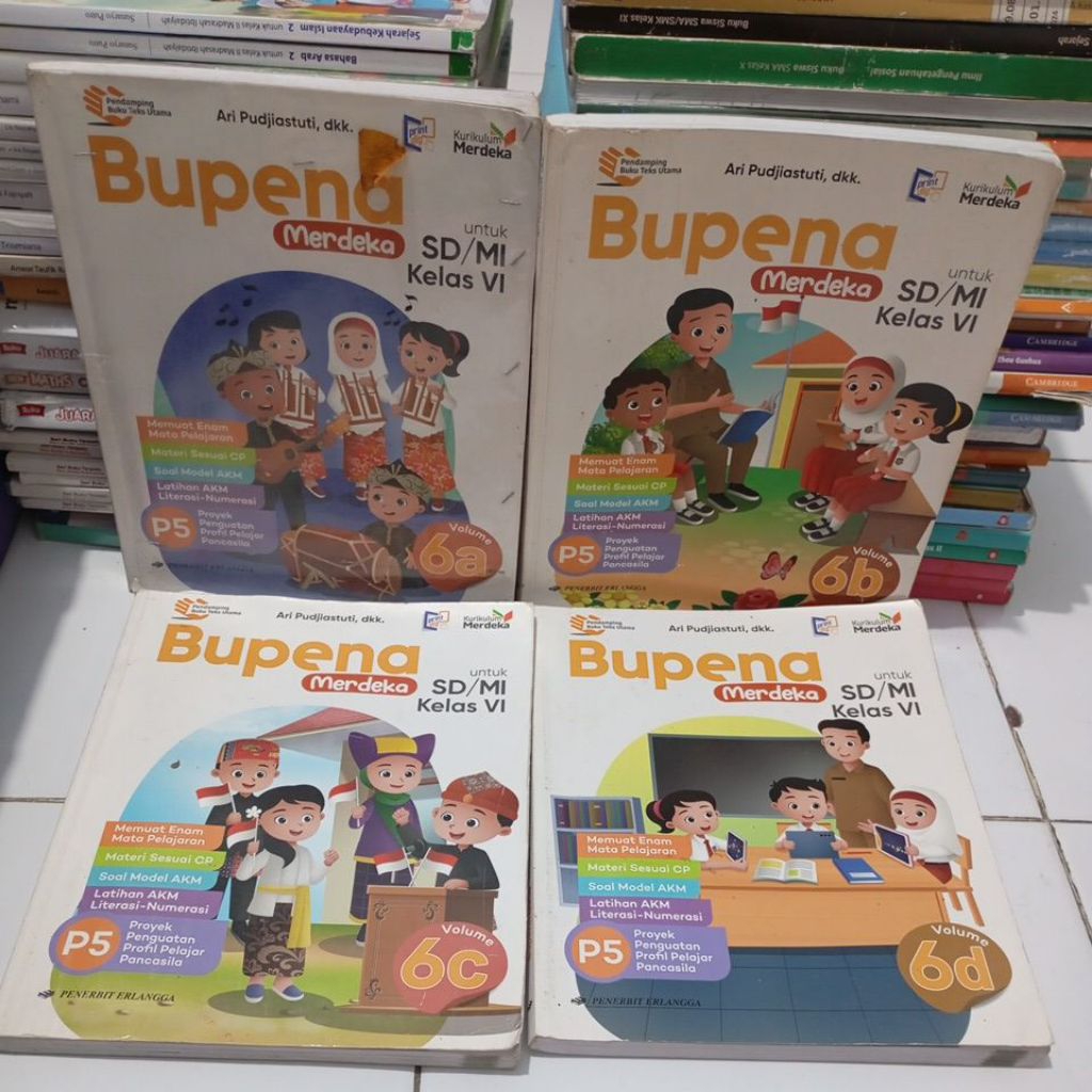 buku paket bupena kelas 6 sd  erlangga kurikulum merdeka//bupena 6a revisi//bupena 6b revisi