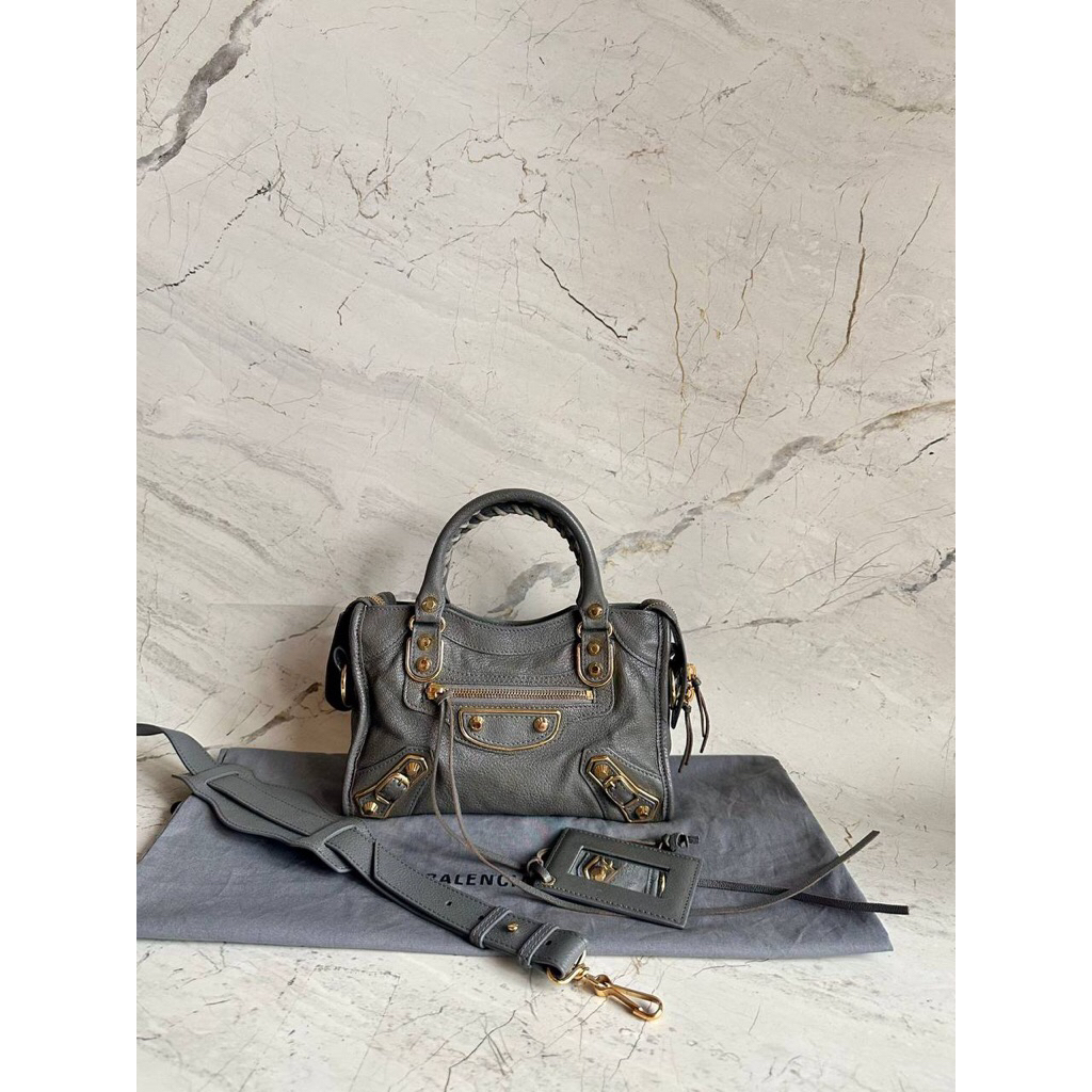 (PRELOVED) Balenciaga Mini City Grey GHW 2024
