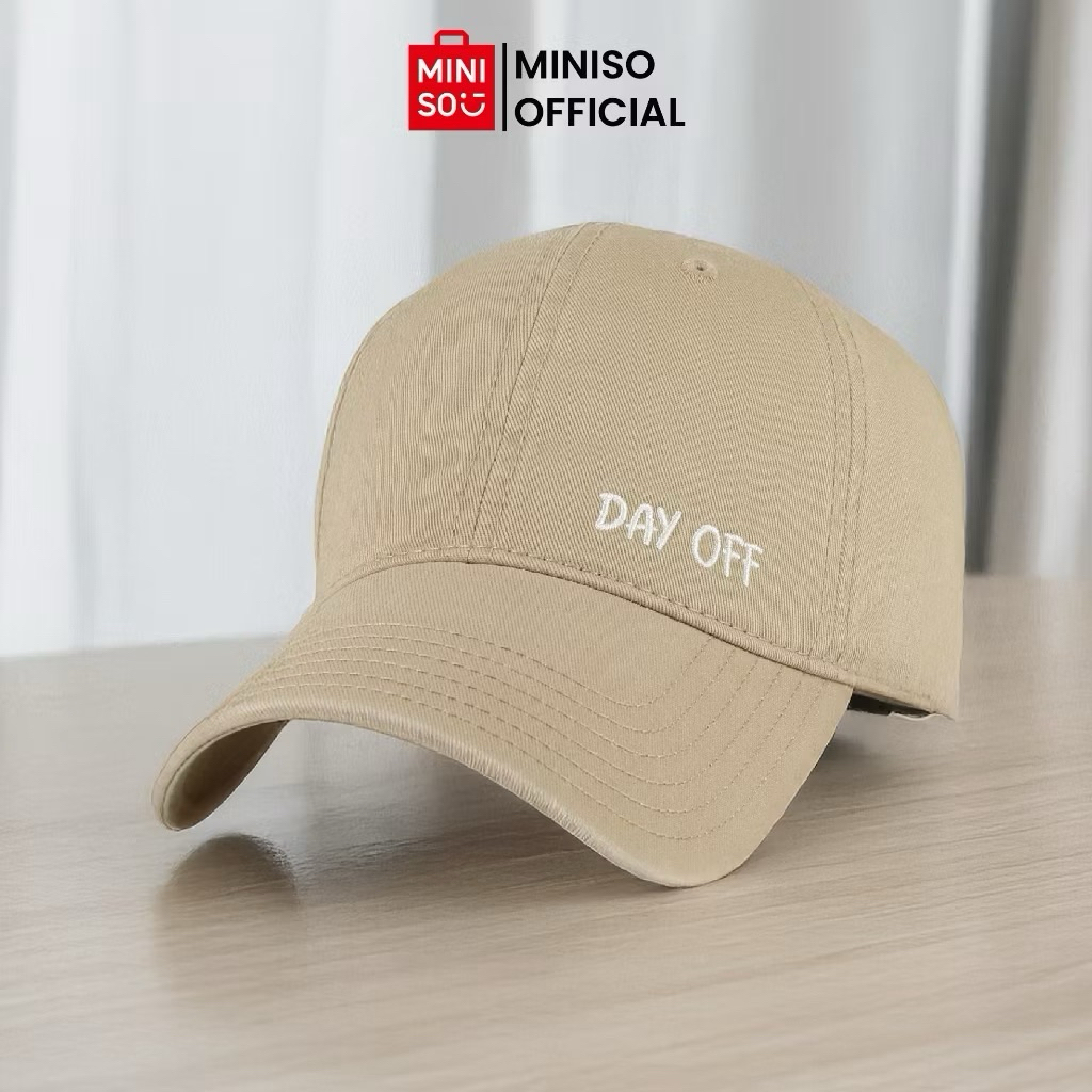 MINISO Baseball Cap Dayoff Series Topi Pria Wanita Bordir Berkualitas