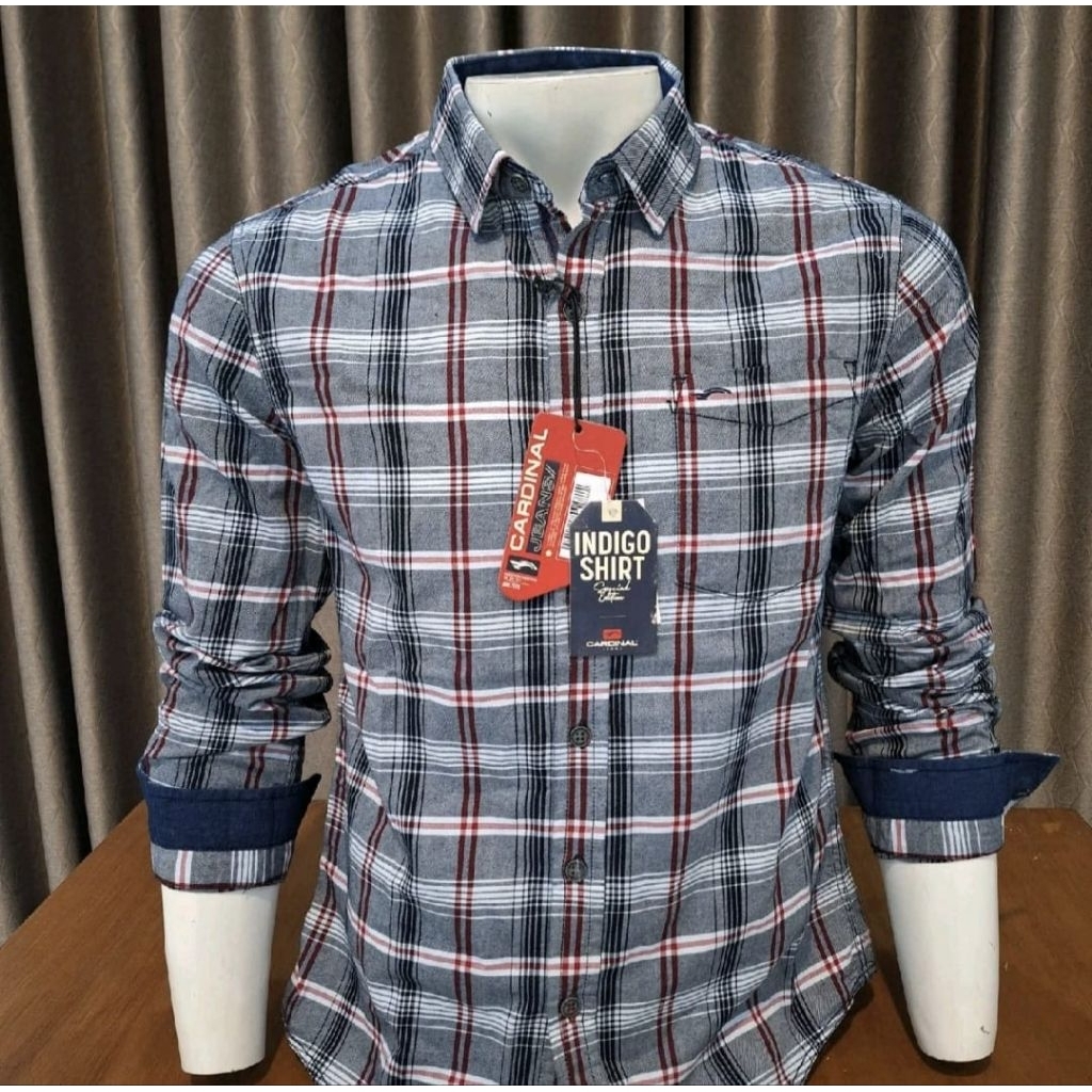 kemeja cardinal jeans tangan panjang