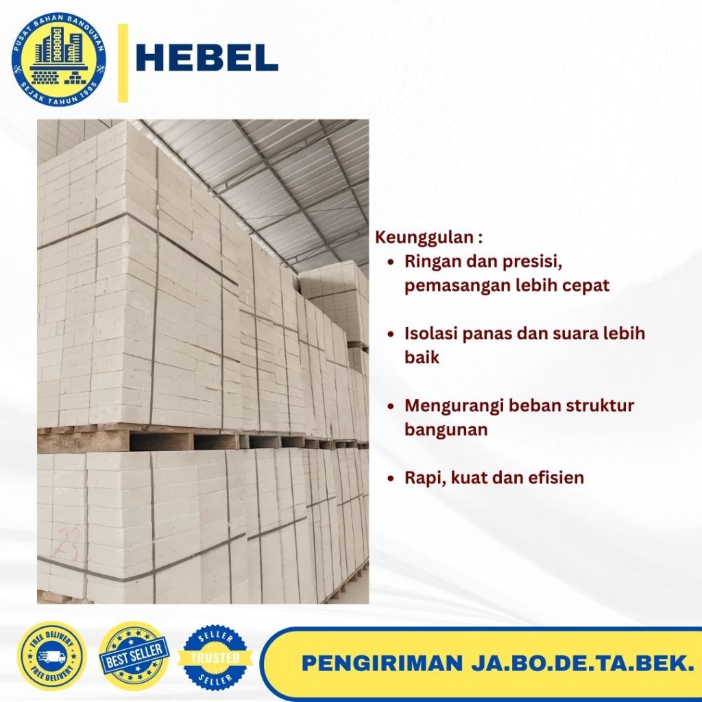 HEBEL BATA RINGAN 10 CM | PER KUBIK JABODETABEK