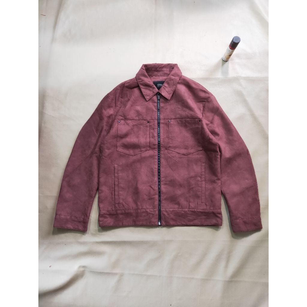 SPAO mens suede jacket work used verygood