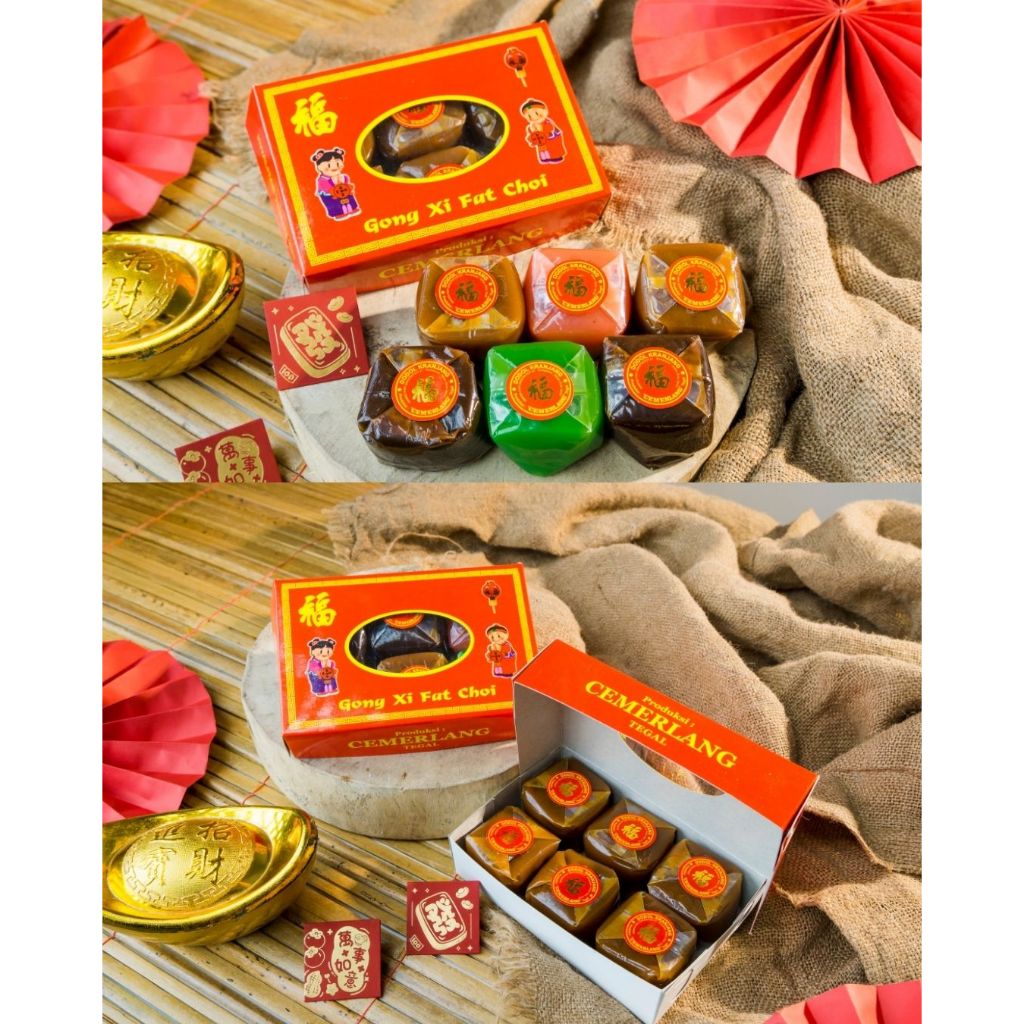 Kue Keranjang Halal Dodol Keranjang Imlek Nian Gao Kue Tutun Tiam Pan 1dus Medium Ori 6pcs Cemerlang