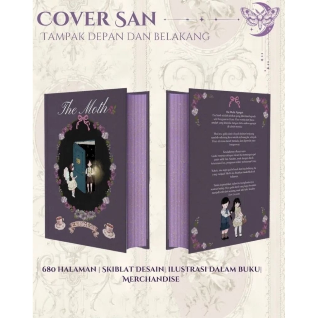 Buku Novel The Moth - Zefmon (Hardcover Cover San Limited Edition Cetakan Pertama Desain Cover Ini S