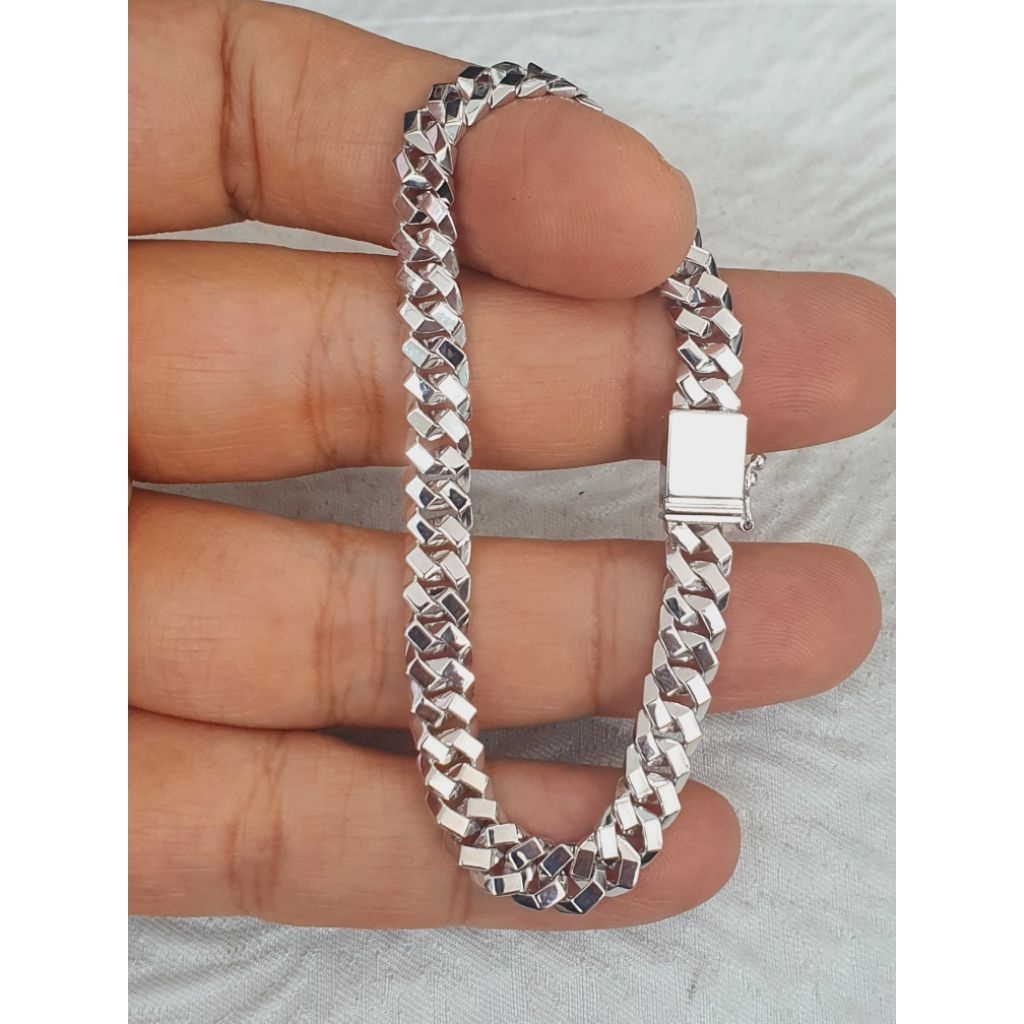 gelang gelang sisik naga putih variasi 1 emas 75 % 750 75% 17k