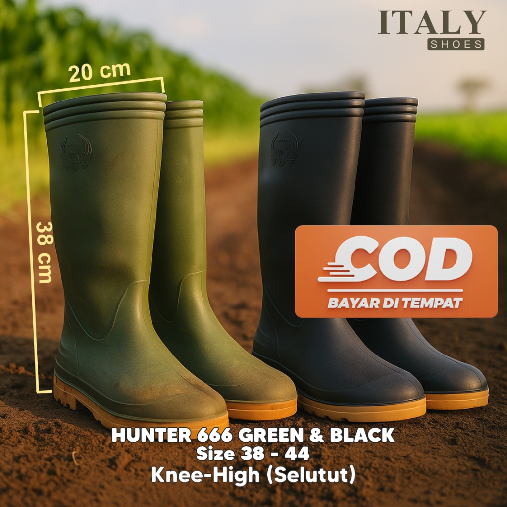 BISA COD SEPATU BOOT PRIA HUNTER TINGGI DEWASA BUKAN AP BOOT